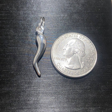 Solid .925 Silver Italian Horn