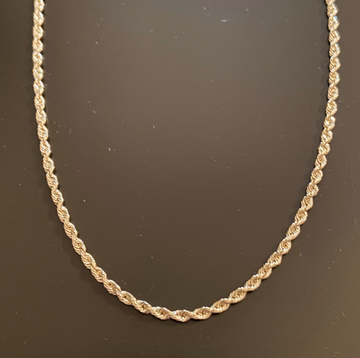 Solid Real 10k Gold Rope Chain 3mm